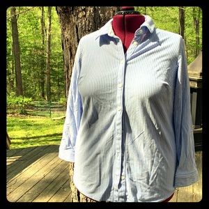 Charter Club cotton knit button up shirt.